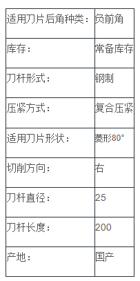 負前角內(nèi)孔車刀