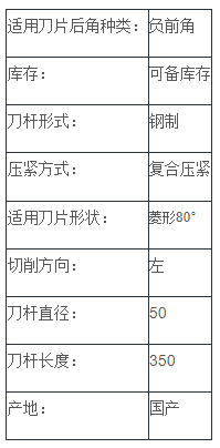 負前角內(nèi)孔車刀